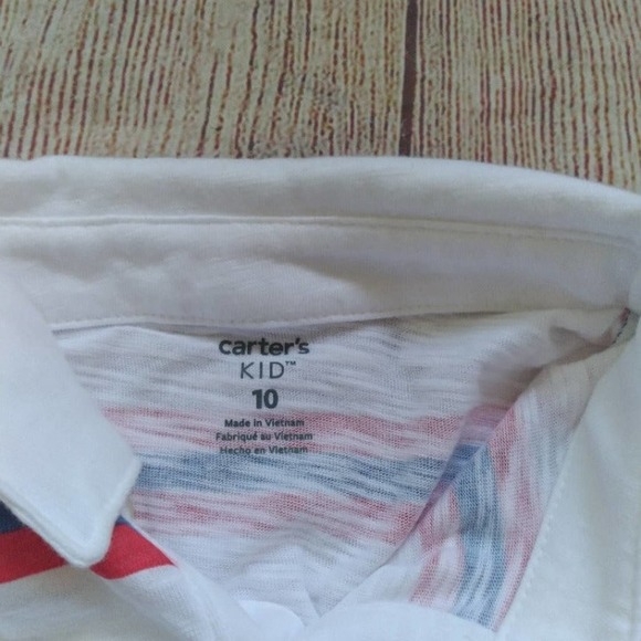 Carter's Kids short sleeve striped photo sz 10 NWT - Picture 2 of 3
